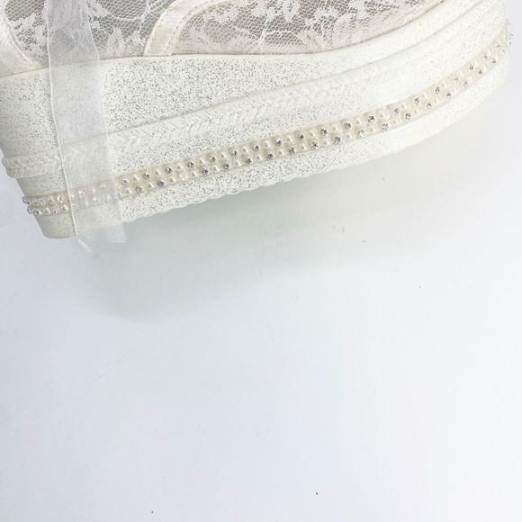Stilo Personalized Platform Lace Bridal Shoes Sz 8 - Picture 6 of 7